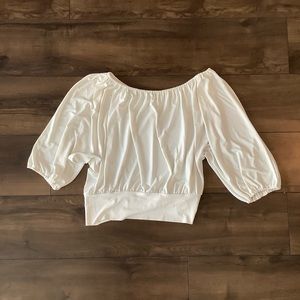 Express White Off Shoulder Top